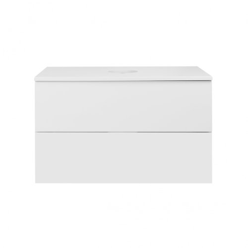 Тумба подвесная Qtap Tern White со столешницей QT1779TPL801W