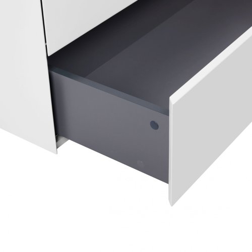 Тумба подвесная Qtap Tern White со столешницей QT1779TPL801W