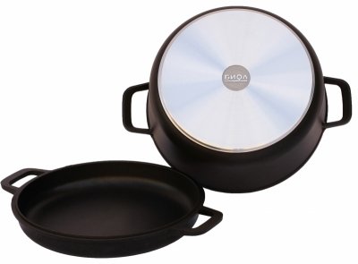 Кастрюля + крышка-сковорода (7 л) БИОЛ К702П