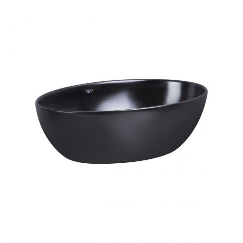 Умивальник Qtap Leo Matt black з донним клапаном QT1111A052MB