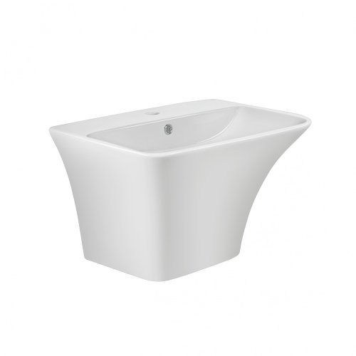 Умывальник Qtap Crow White с донным клапаном QT0511G835W