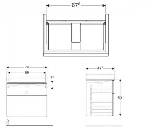 Тумба під умивальник Geberit Icon 840375000