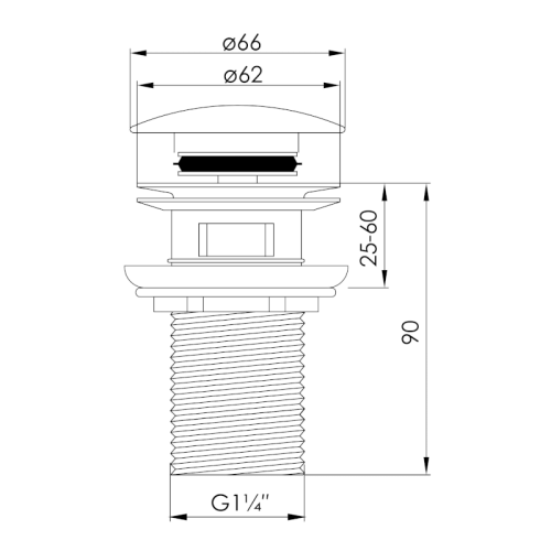 Донный клапан VOLLE 9000.104404