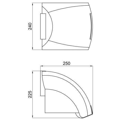 Сушилка для рук Lidz (WHI) 130.01.92 1800 Вт