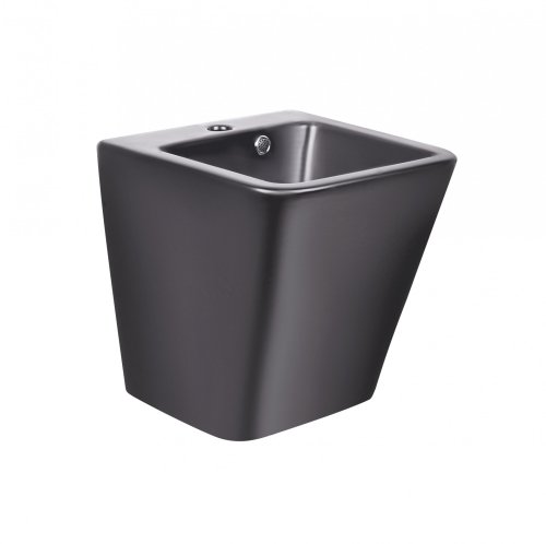 Умивальник Qtap Tern Matt black з донним клапаном QT1711G808MB