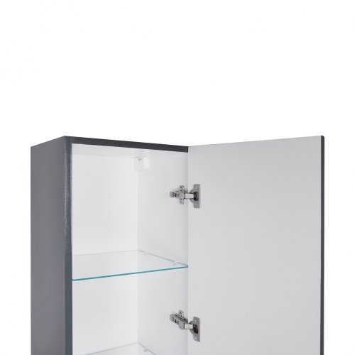 Пенал підлоговий Qtap Robin Graphite/Whitish oak QT1376PN1652RGWO