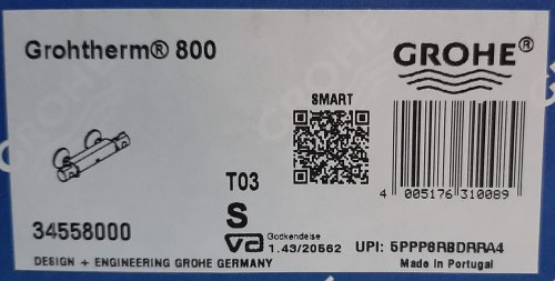 Змішувач для душу Grohe Grohtherm 800 з душовою лійкою Rainshower Smartactive 130