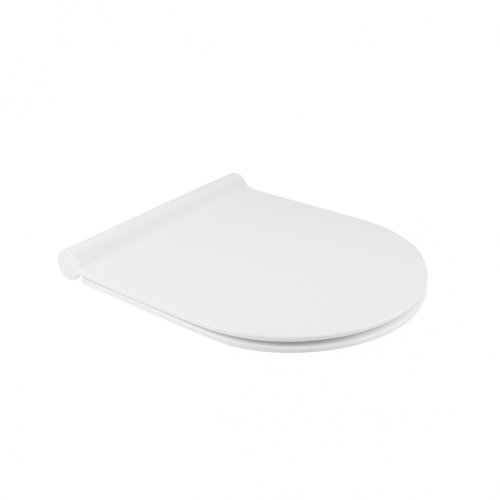 Унитаз-компакт Qtap Aquarius безободковый с сиденьем Soft-close QT2122C665PW