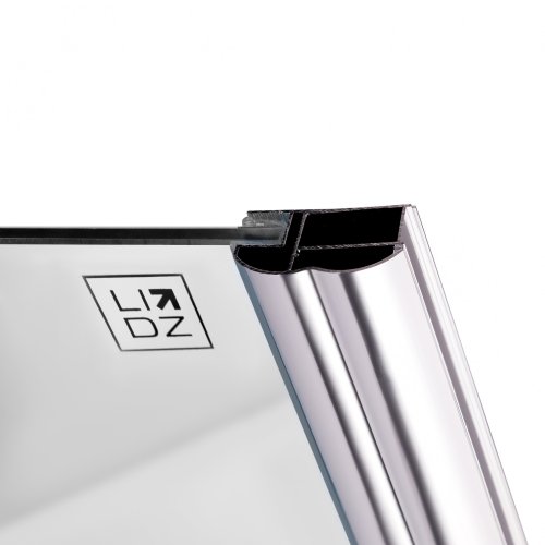 Штора на ванну Lidz Brama SS120x140R.CRM.TR скло прозоре 6 мм, права