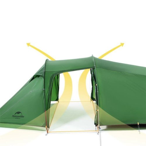 Палатка двухместная с футпринтом Naturehike Opalus NH20ZP001, 210T, оранжевая