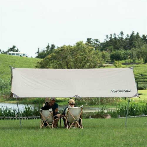 Тент для кемпинга Naturehike Girder NH20TM006, 150D, 400*292 см, золотой (с двумя стойками)