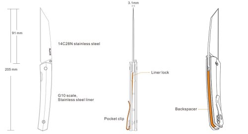 Нож складной Ruike Fang P865-B