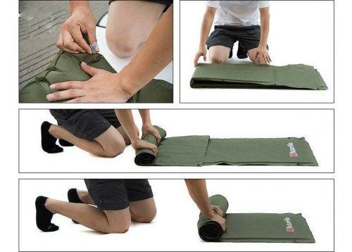 Коврик самонадувающийся с подушкой Naturehike NH15Q002-D, 25мм, голубой