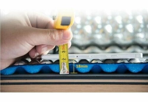 Килимок складний IXPE Naturehike NH19QD008, алюмінієва плівка, 18 мм, блакитний