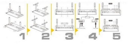 Стол с электрической регулировкой высоты Cougar Royal Pro 150 Black
