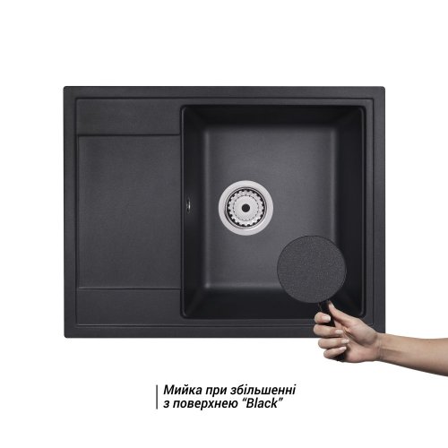 Кухонна мийка Qtap CS 6450 Black (QT6450BLA404)