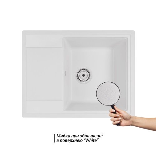 Кухонна мийка Qtap CS 6450 White (QT6450WHI650)