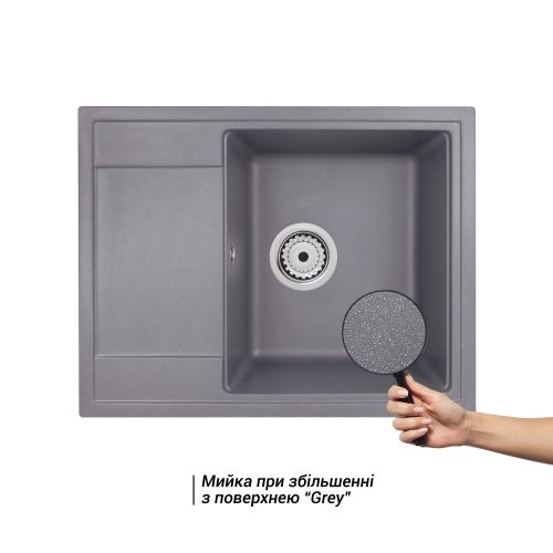 Кухонна мийка Qtap CS 6450 Grey (QT6450GRE471)