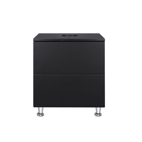 Тумба напольная Qtap Tern Matt black со столешницей QT1780TNL602MB