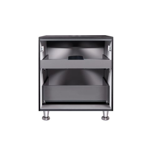 Тумба напольная Qtap Tern Matt black со столешницей QT1780TNL602MB