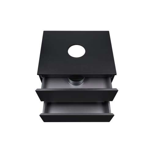 Тумба напольная Qtap Tern Matt black со столешницей QT1780TNL602MB