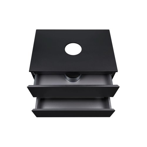 Тумба напольная Qtap Tern Matt black со столешницей QT1780TNL702MB