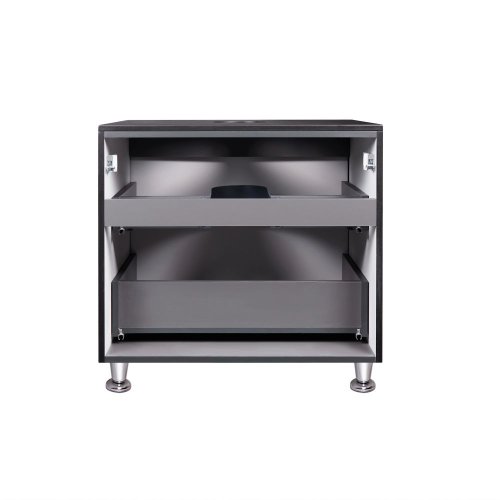 Тумба напольная Qtap Tern Matt black со столешницей QT1780TNL702MB