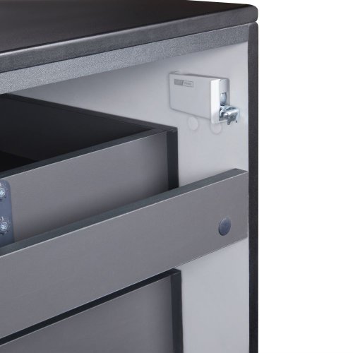 Тумба подвесная Qtap Tern Matt black со столешницей QT1779TPL802MB