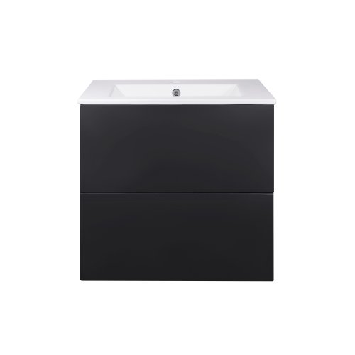 Тумба с раковиной Qtap Tern Matt black QT1772TPL6023060CMB