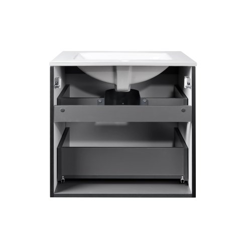 Тумба с раковиной Qtap Tern Matt black QT1772TPL6023060CMB