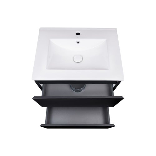 Тумба с раковиной Qtap Tern Matt black QT1772TPL6023060CMB