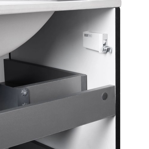 Тумба с раковиной Qtap Tern Matt black QT1772TPL6023060CMB