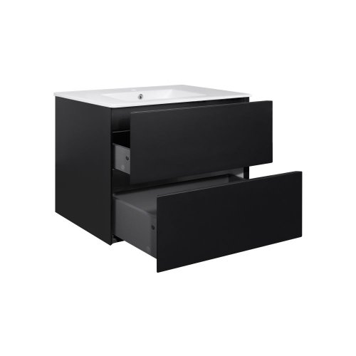 Тумба с раковиной Qtap Tern Matt black QT1772TPL8023080CMB