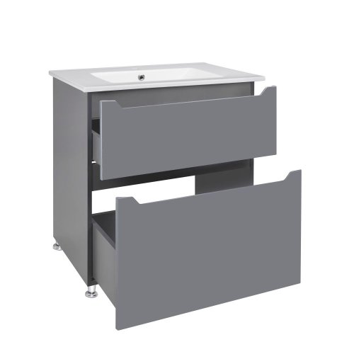 Тумба с умывальником Qtap Scorpio Graphite QT1471TNВ7023070CG