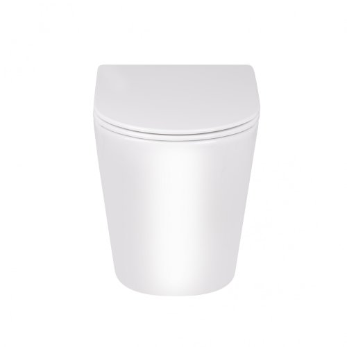 Набор Qtap смывающийся бачок с панелью смыва Nest (QT0122490S4Q1 + QT0111M08V1384W) + унитаз с сиденьем Swan QT16223178W