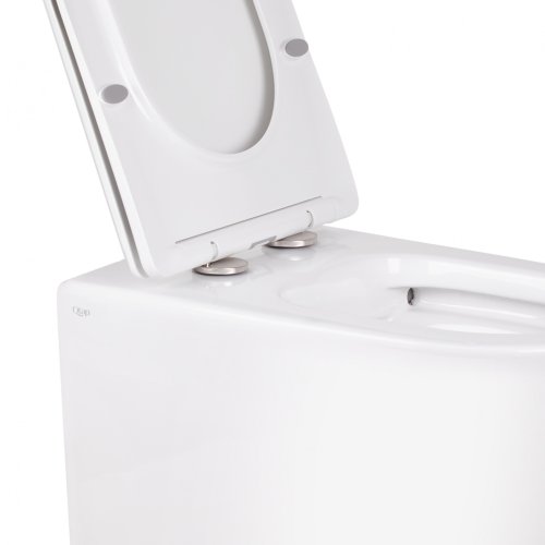 Набор Qtap смывающийся бачок с панелью смыва Nest (QT0122490S4Q1 + QT0111M08V1384W) + унитаз с сиденьем Swan QT16223178W