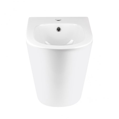 Набор Qtap смывающийся бачок с панелью смыва Nest (QT0122490S4Q1 + QT0111M08V1384W) + унитаз Swan QT16223178W + биде Stork QT15443378W + смеситель для биде Arena QTA