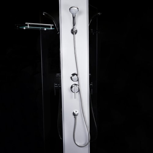 Душевой бокс Lidz Tani SB80x80.SAT.HIGH.GR, стекло тонированное 4 мм + поддон с панелью Kupala