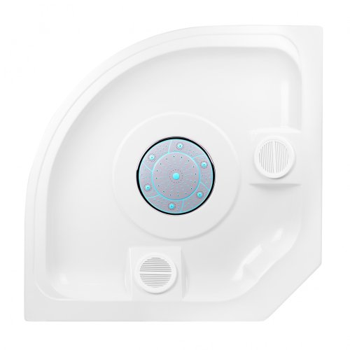 Душевой бокс Lidz Tani SB80x80.SAT.HIGH.GR, стекло тонированное 4 мм + поддон с панелью Kupala