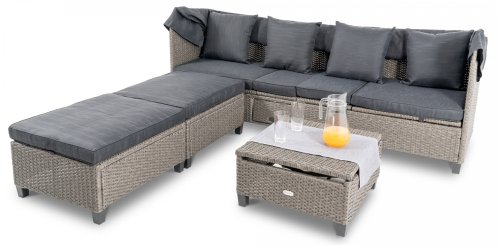 Комплект садових меблів Di Volio Luca Сірий/Графітовий