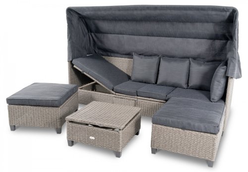 Комплект садових меблів Di Volio Luca Сірий/Графітовий