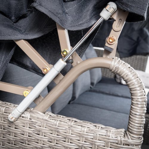 Комплект садових меблів Di Volio Luca Сірий/Графітовий