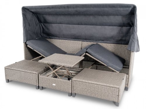 Комплект садових меблів Di Volio Luca Сірий/Графітовий