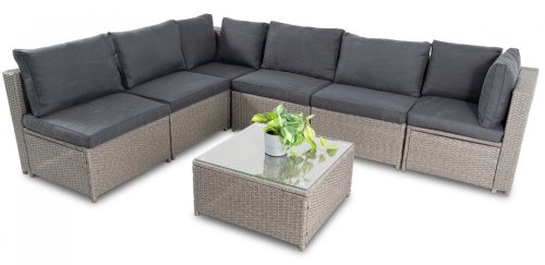 Комплект садових меблів Di Volio Torino Сірий/Графітовий