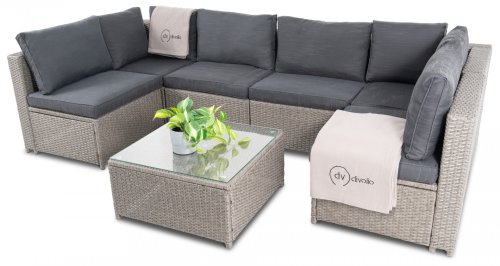 Комплект садових меблів Di Volio Torino Сірий/Графітовий