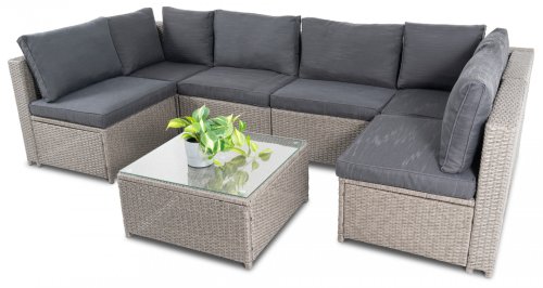 Комплект садових меблів Di Volio Torino Сірий/Графітовий