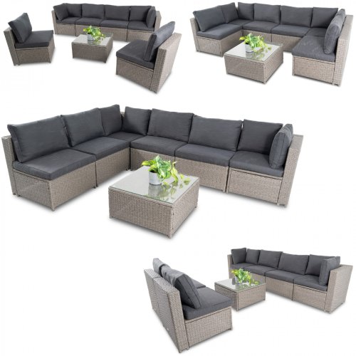 Комплект садових меблів Di Volio Torino Сірий/Графітовий