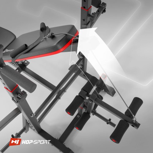 Лавка тренувальна Hop-Sport HS-1075 PRO з партою скотта