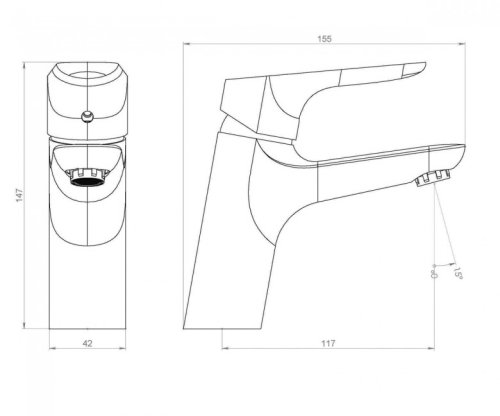 Смеситель для умывальника Damixa Origin Bit 770210200 белый