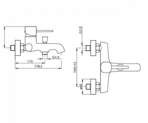 Смеситель для ванны Damixa Sirius 861000000